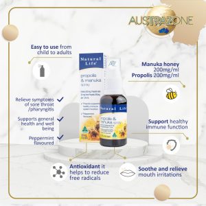 Natural Life Propolis & Manuka Honey 20% Spray 30ml