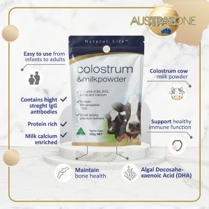 Natural Life Colostrum Milk Powder 300g Pouch Bag