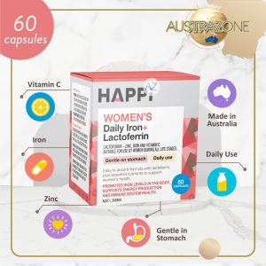 Happi Women’s Daily Iron+ Lactoferrin 60 Capsules